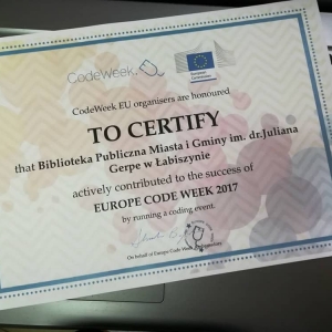  Europejski Tydzień Kodowania. Code Week 2017